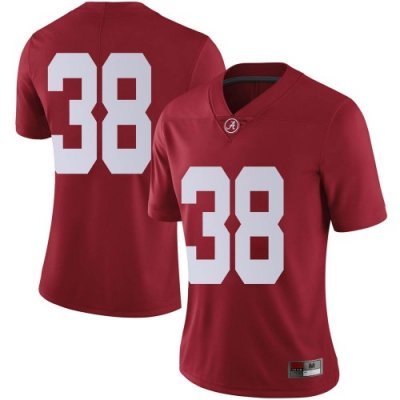 Women's Alabama Crimson Tide #38 Eric Poellnitz Crimson Limited NCAA College Football Jersey 2403SQTF5